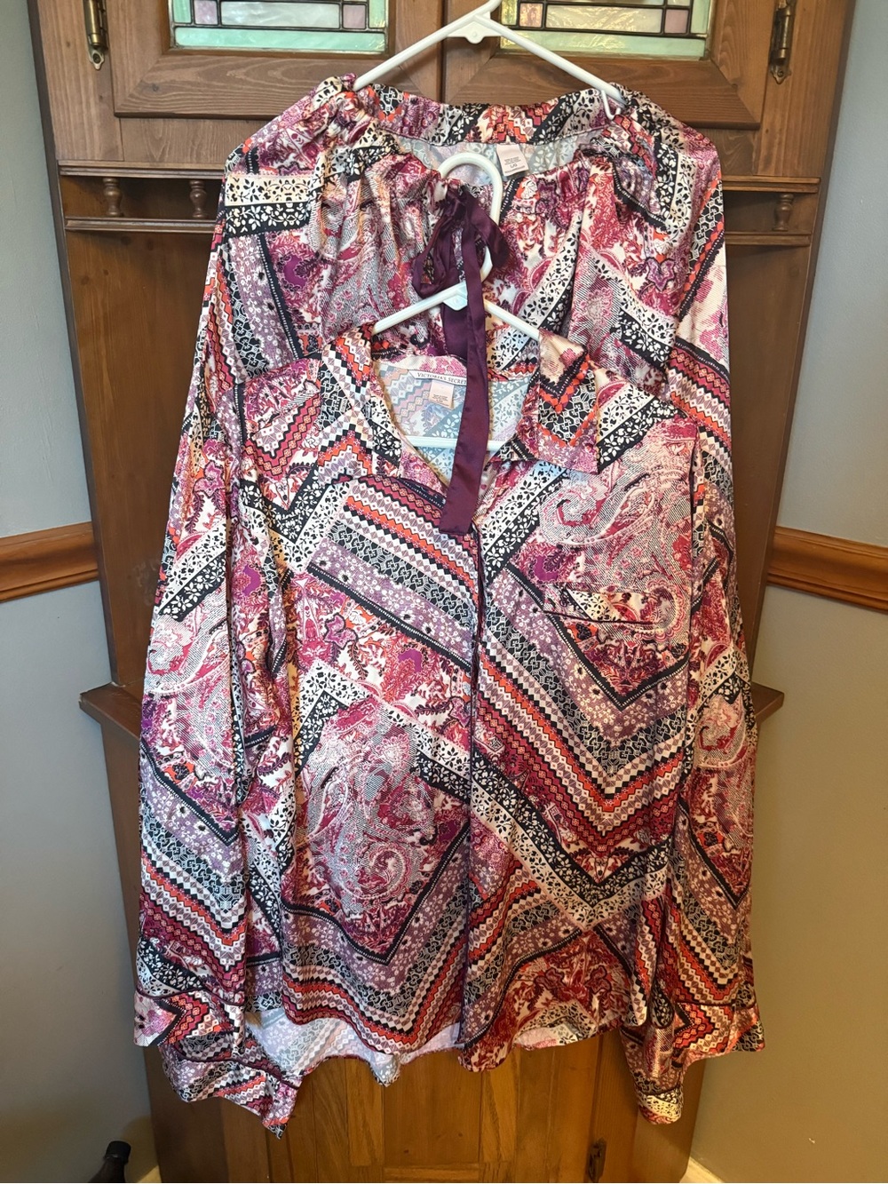Victoria's Secret Satin 2 piece Pajama Set L